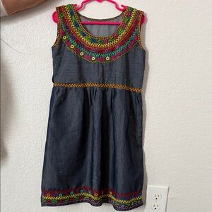 Colorful Embroidered Kids Dress